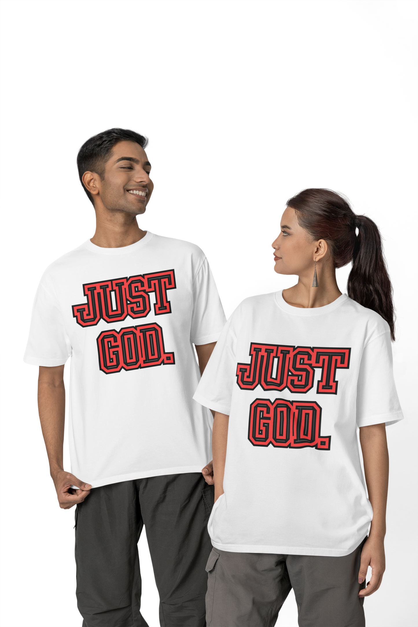 JUST GOD TEE (Red, Black and White)